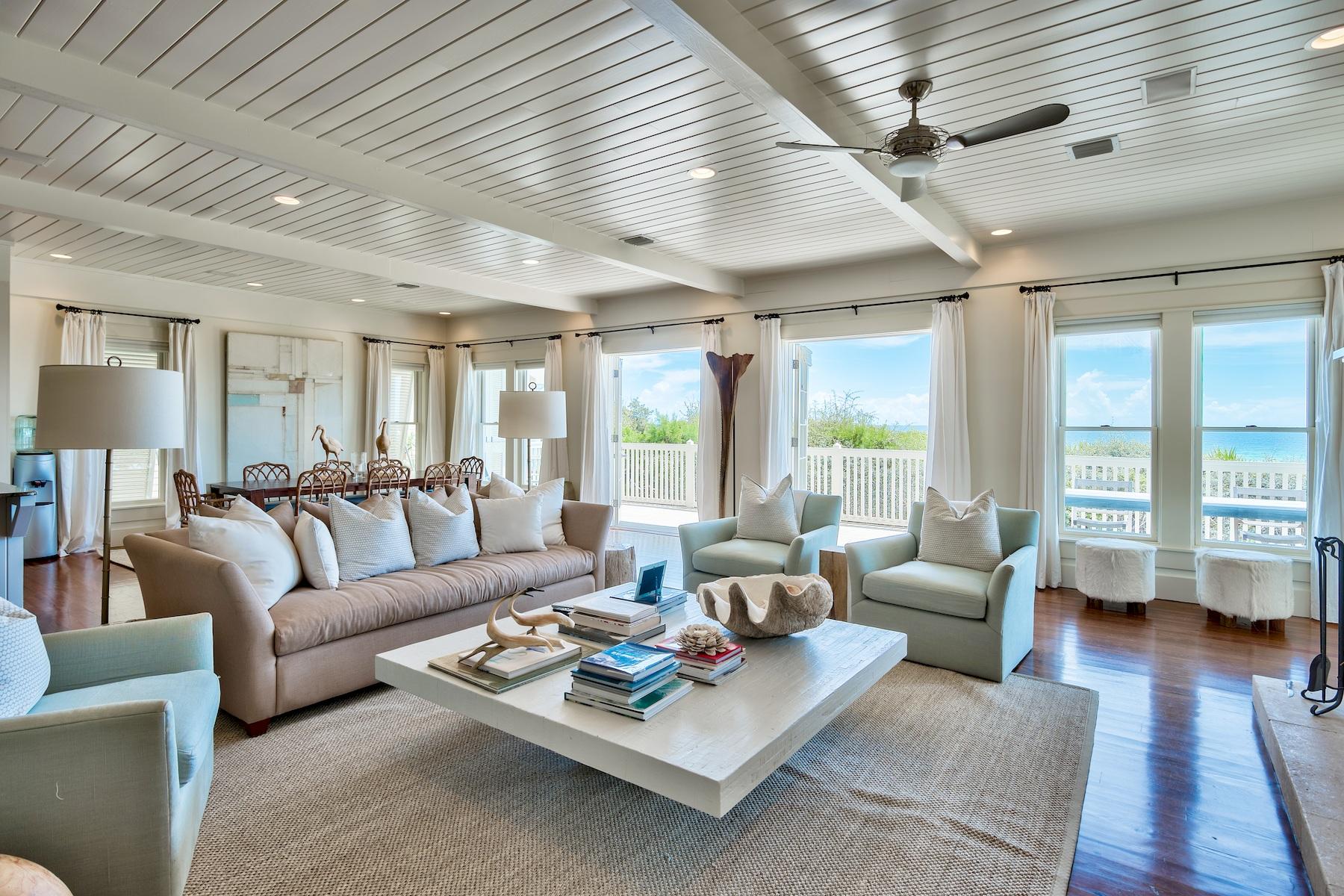 369 Old Beach Road Santa Rosa Beach, FL 32459 - Photo 11 of 50 a living room with furniture couches and a large window
