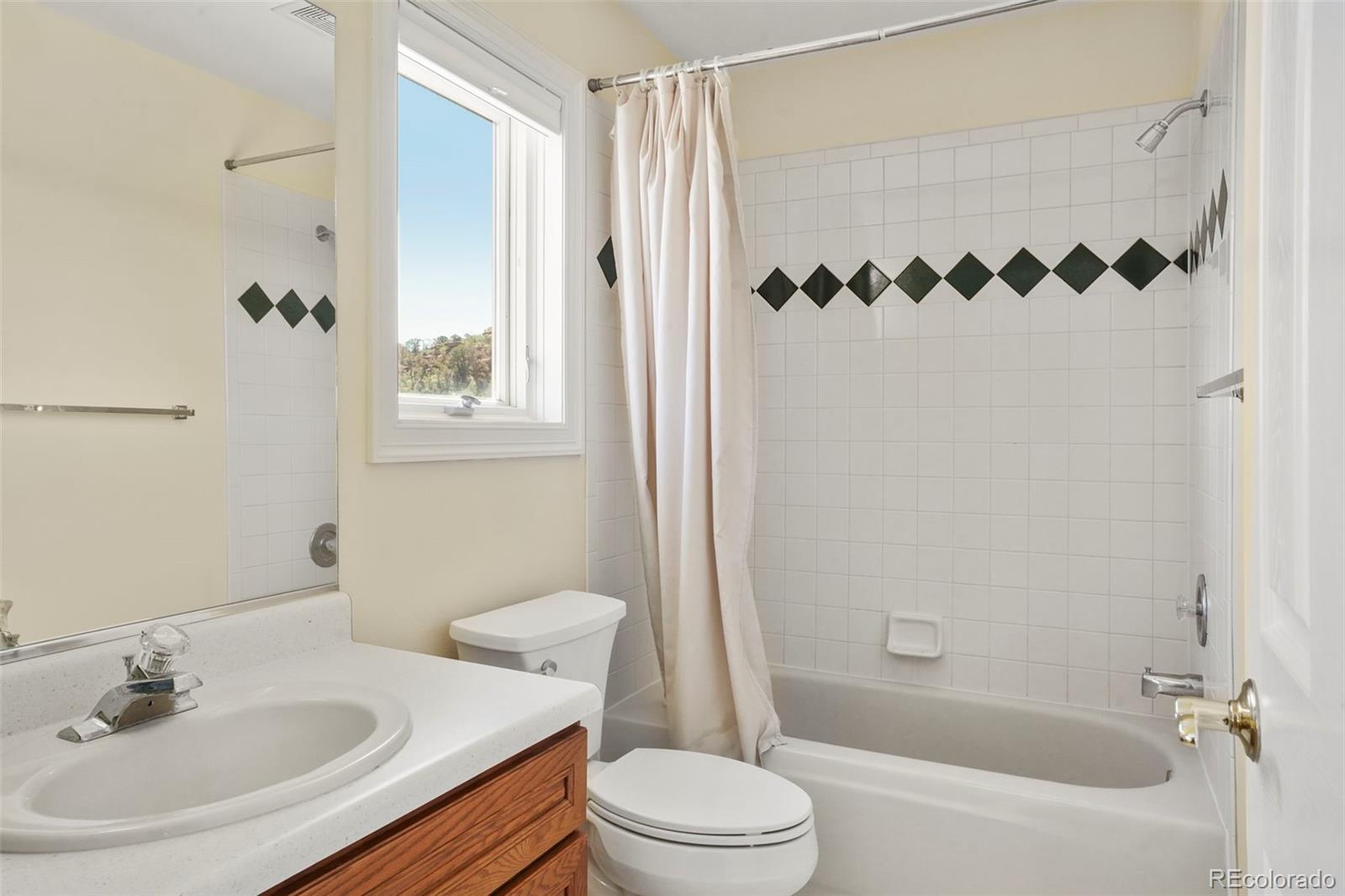 15010 Henry Ride Heights Colorado Springs, CO 80926 - Photo 17 of 50 a bathroom with a sink a toilet and a bathtub