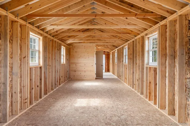 an empty room with entrance