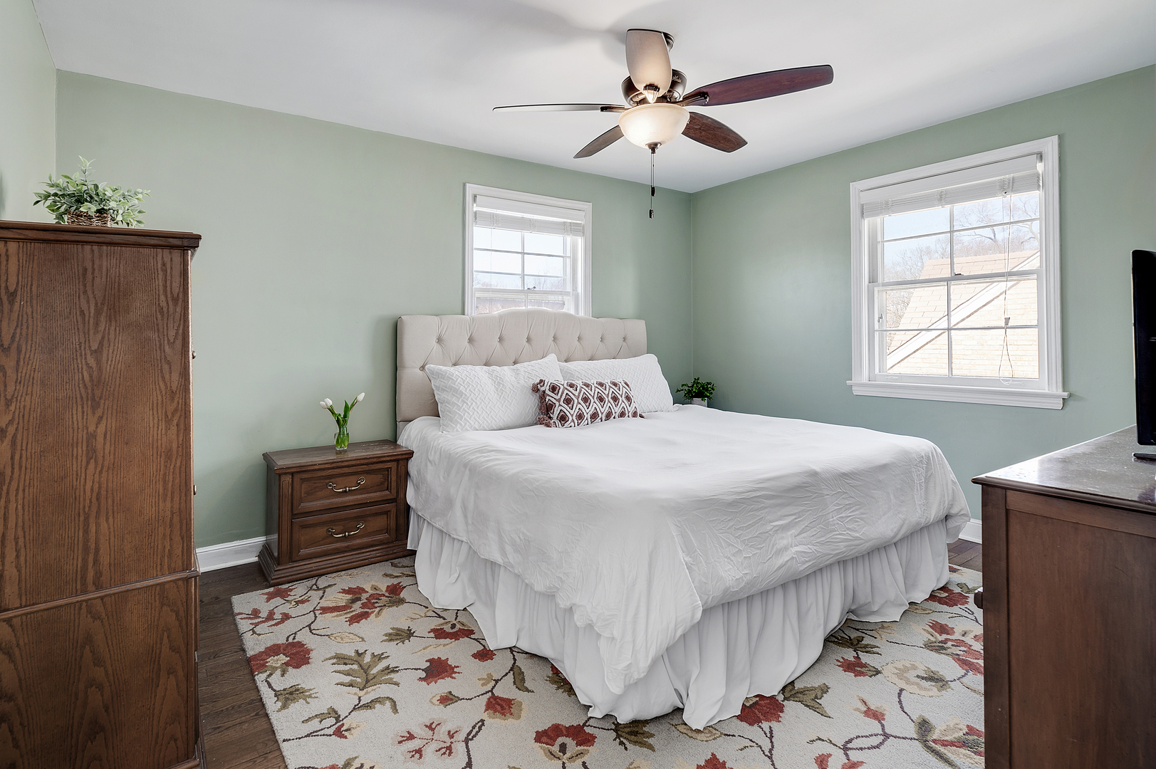 2309 2nd Avenue North Riverside, IL 60546 - Photo 14 of 22 a bedroom with a large bed and a chandelier