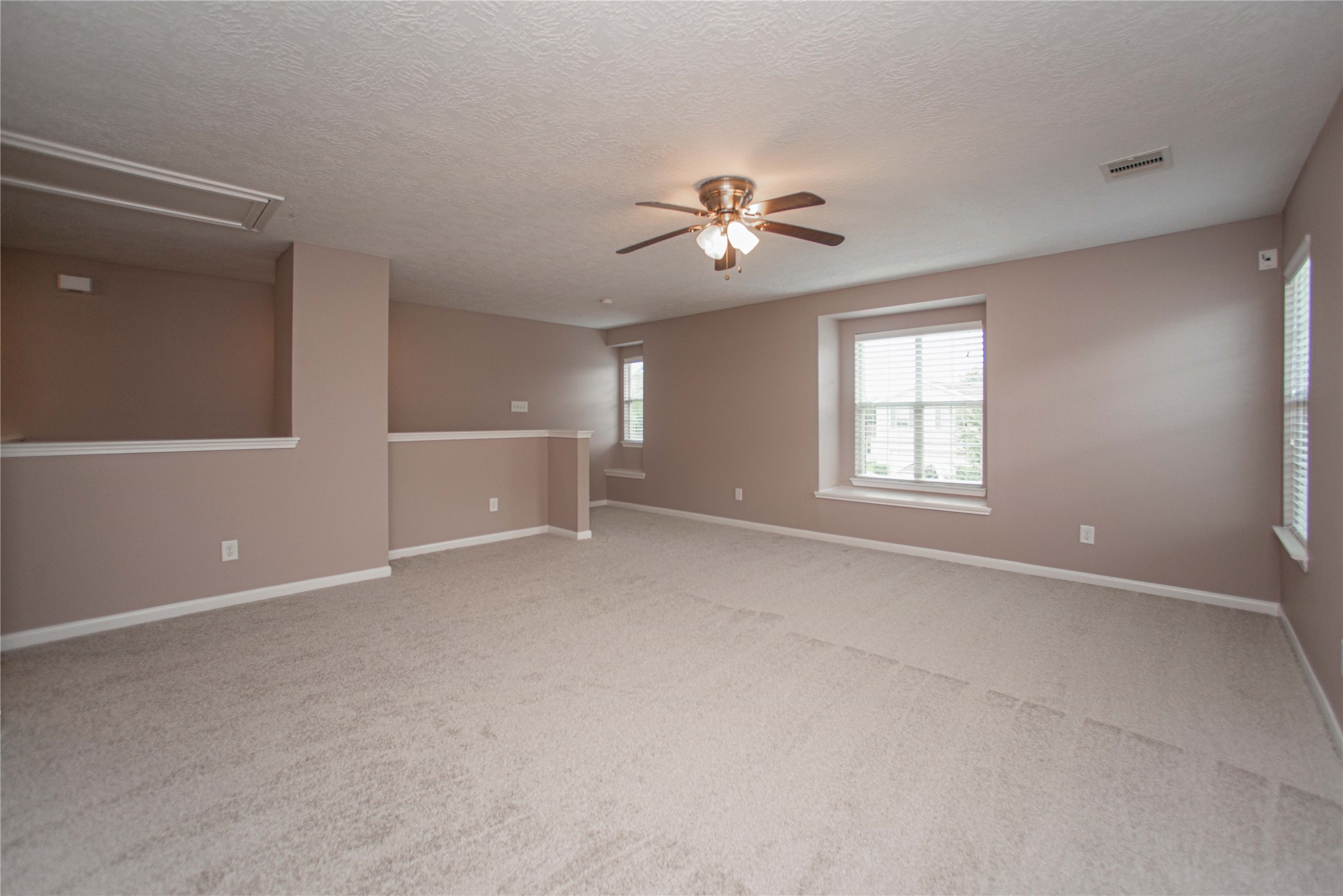 29314 Legends Bluff Drive Spring, TX 77386 - Photo 18 of 26 an empty room with windows and ceiling fan