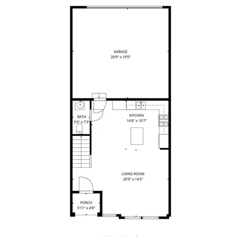 a picture of a bench in a building