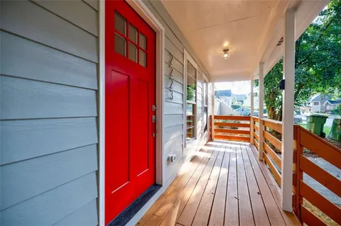 a view of balcony with wooden floor and outdoor space