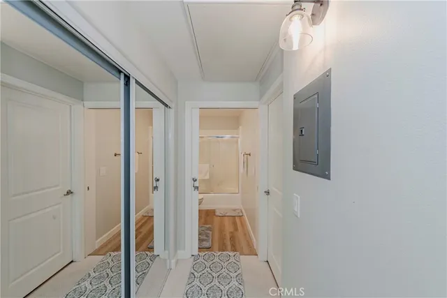 a bathroom with a sink and shower