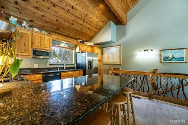 a kitchen with counter top space