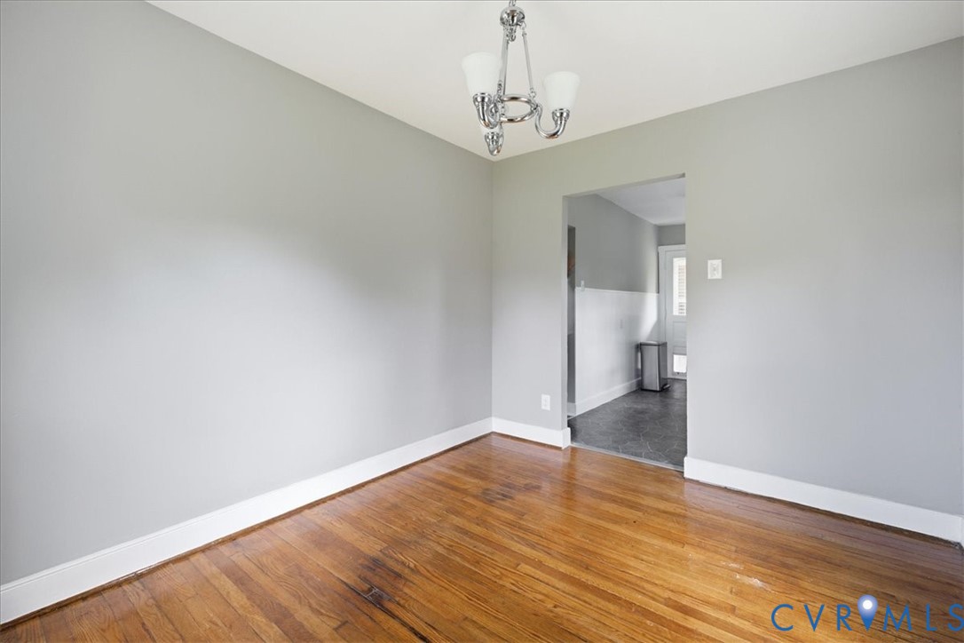 7232 Hopkins Road North Chesterfield, VA 23237 - Photo 21 of 34 Wood-finish flooring with white trim, light gray w