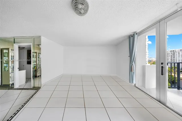 a balcony with city view