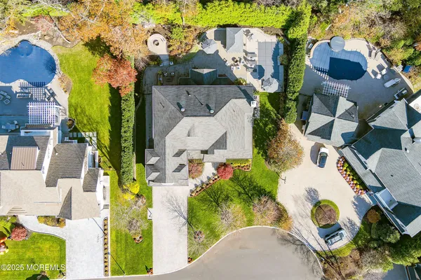 an aerial view of multiple house