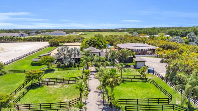 a view of city with lush green forest