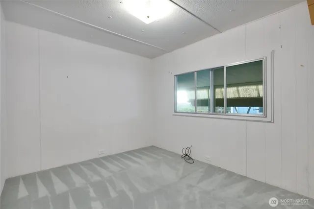 an empty room with a window