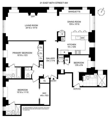 $6,250,000 | 21 East 66th Street, Unit 8W | Lenox Hill