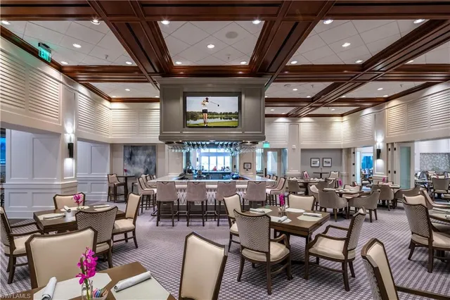 an aerial view of a golf course with a garden