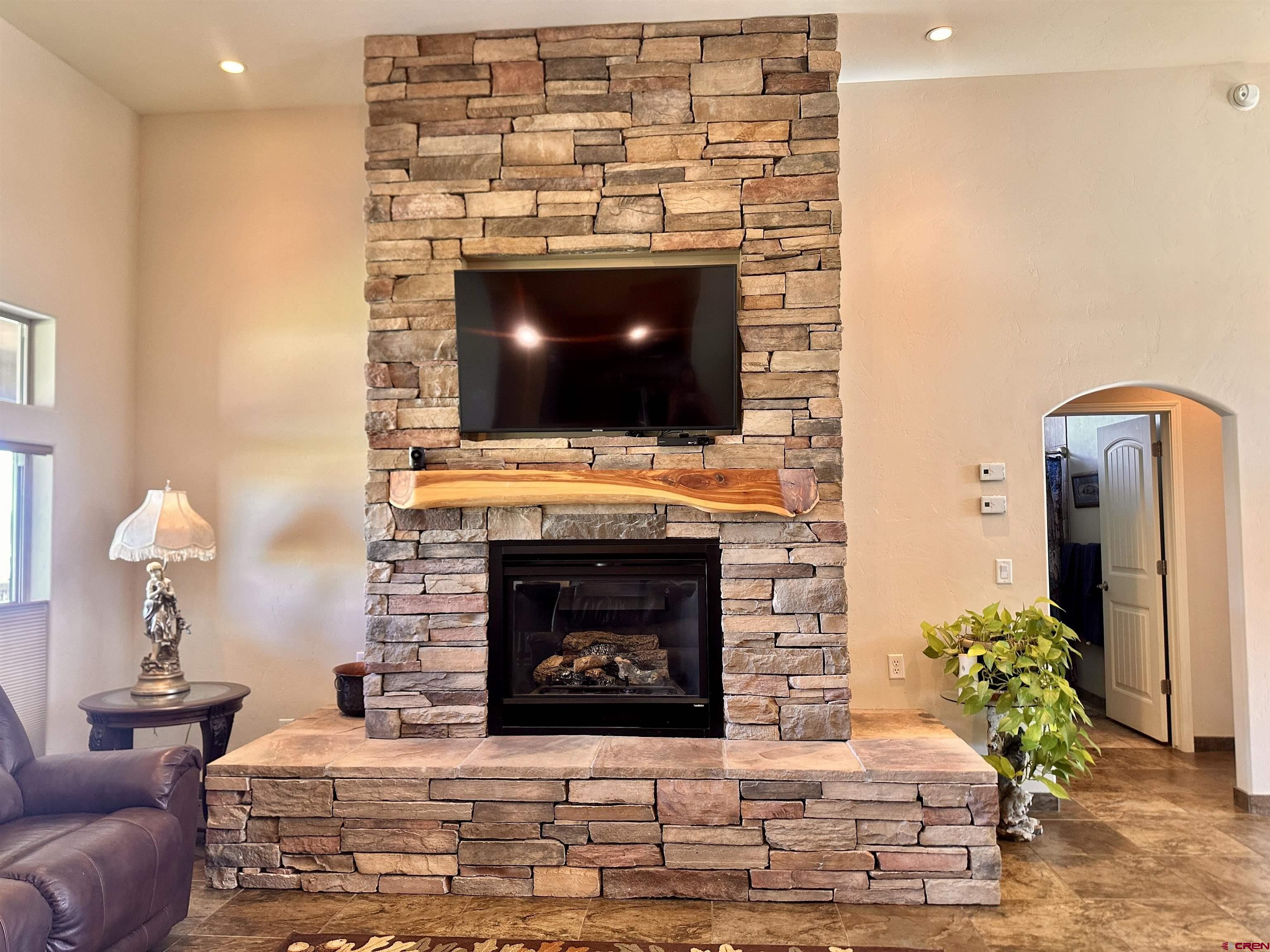 1889 Snaffle Bit Road Delta, CO 81416 - Photo 4 of 45 a living room with furniture and a fireplace