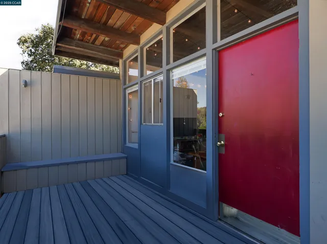 a view of hallway with stairs