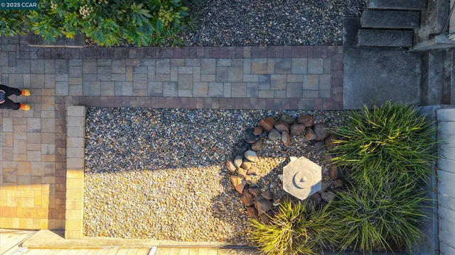 a view of balcony with furniture