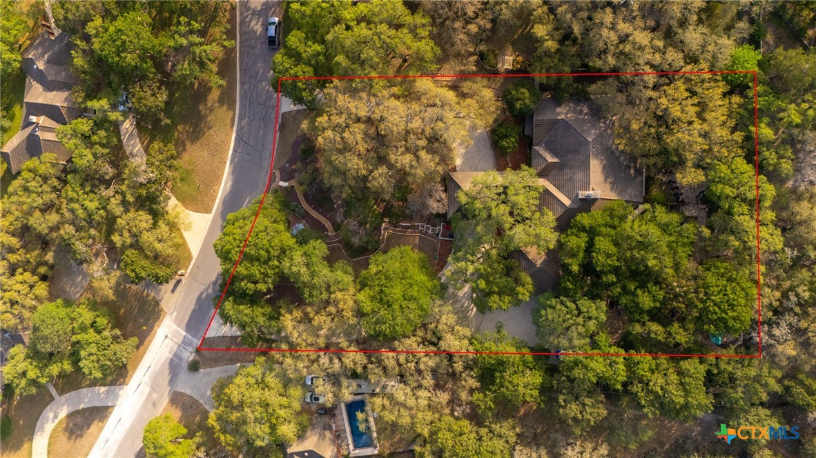 21759 Forest Waters Circle Garden Ridge, TX 78266 - Photo 29 of 30 a backyard of a building with lots of trees