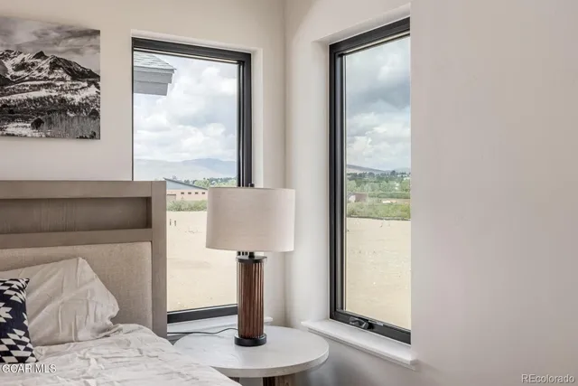 a table with a window