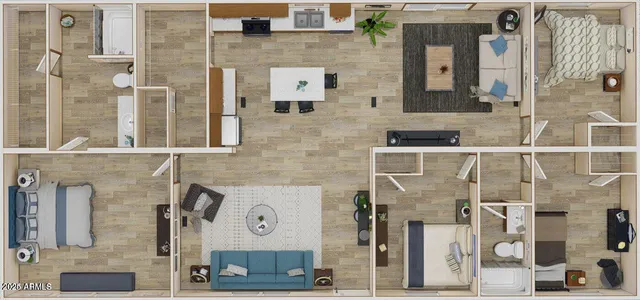 view of a brick building with glass windows