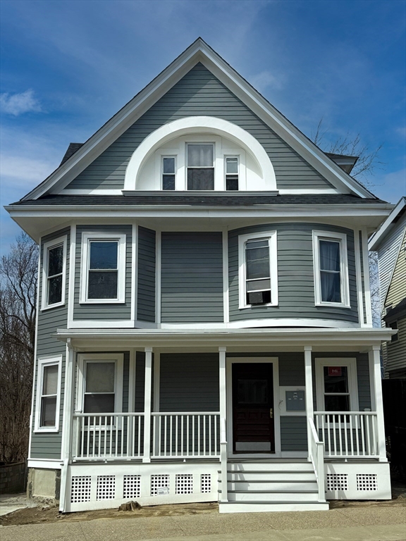 a front view of a house