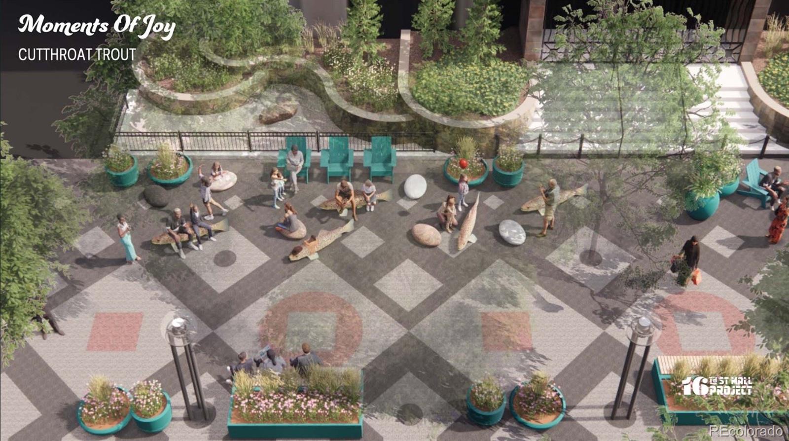 1625 Larimer Street, Unit 905 Denver, CO 80202 - Photo 4 of 12 an aerial view of a house with garden