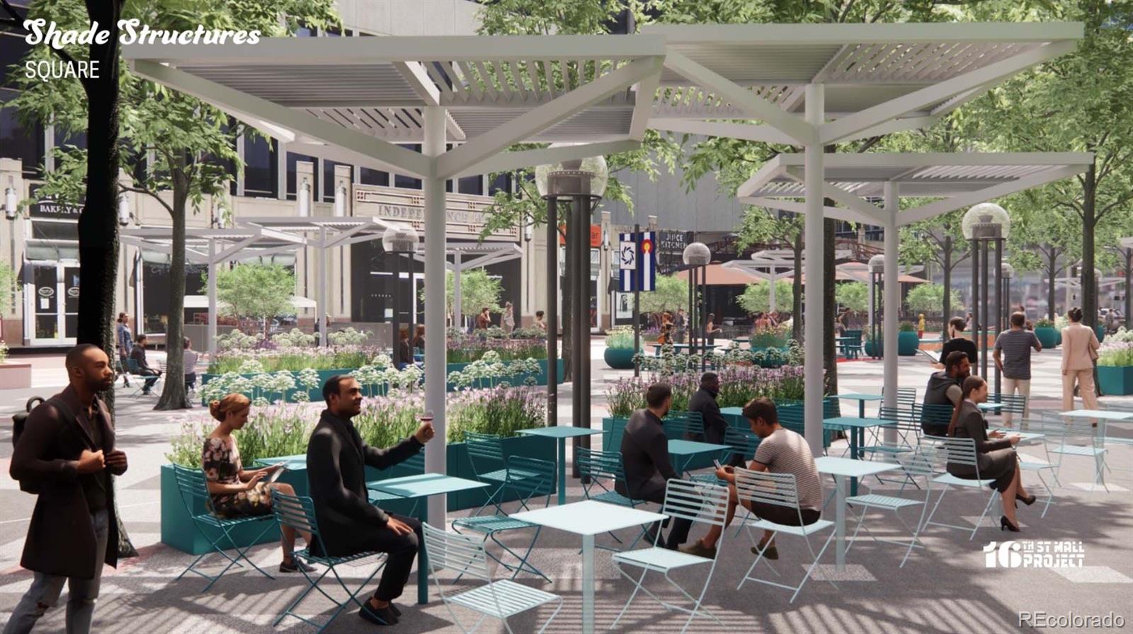 1625 Larimer Street, Unit 905 Denver, CO 80202 - Photo 5 of 12 a view of a chairs and table in backyard of the house