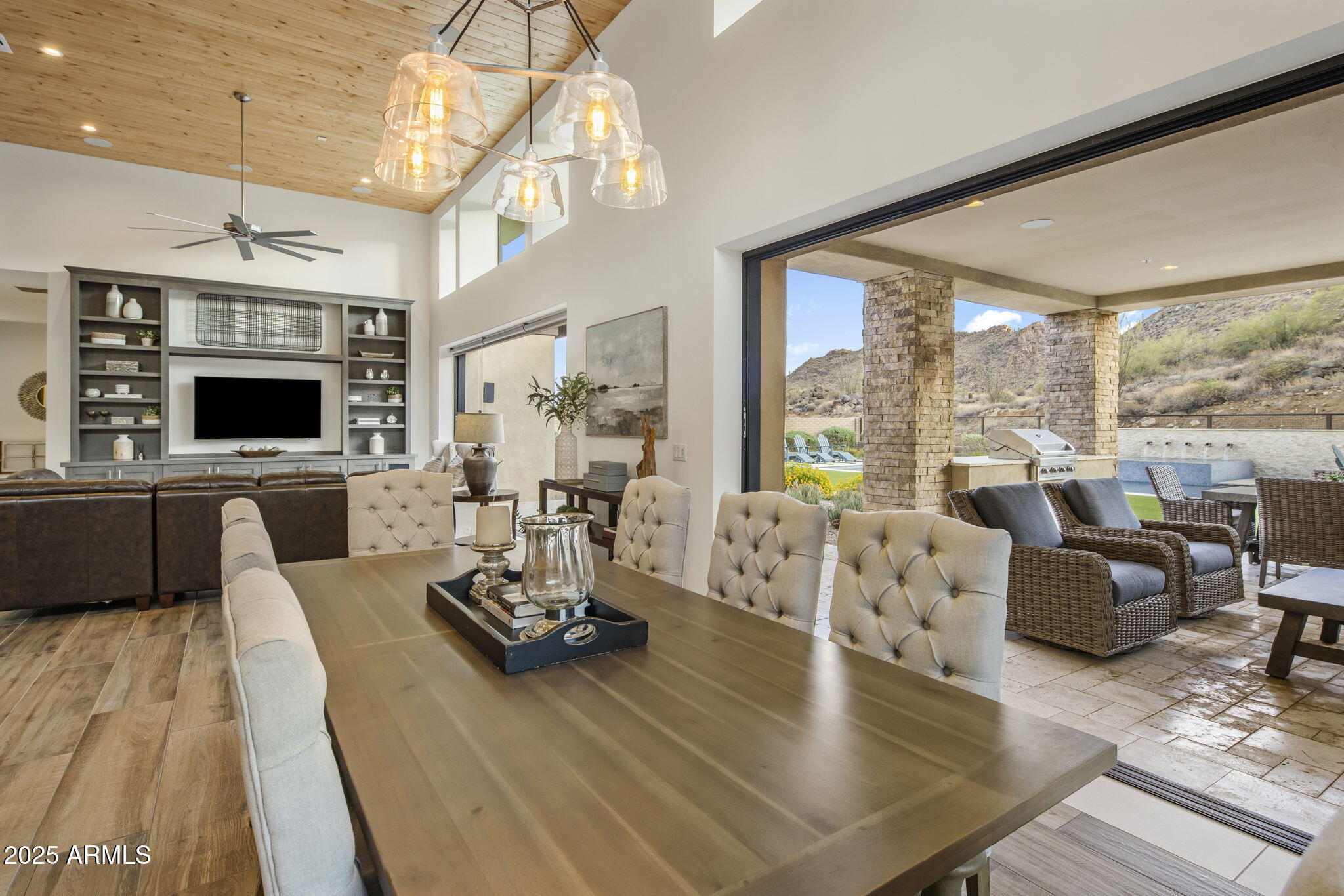 14122 Territory Trail Fountain Hills, AZ 85268 - Photo 11 of 46 a living room with fireplace furniture and a large window