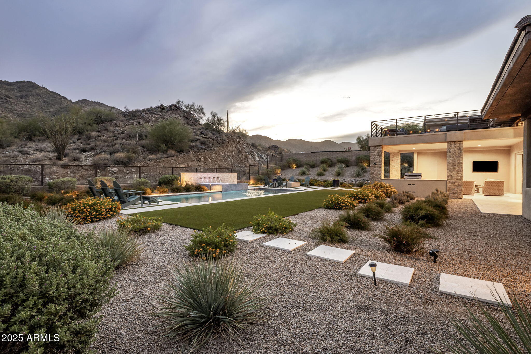 14122 Territory Trail Fountain Hills, AZ 85268 - Photo 37 of 46 a view of a house with a yard and a pond