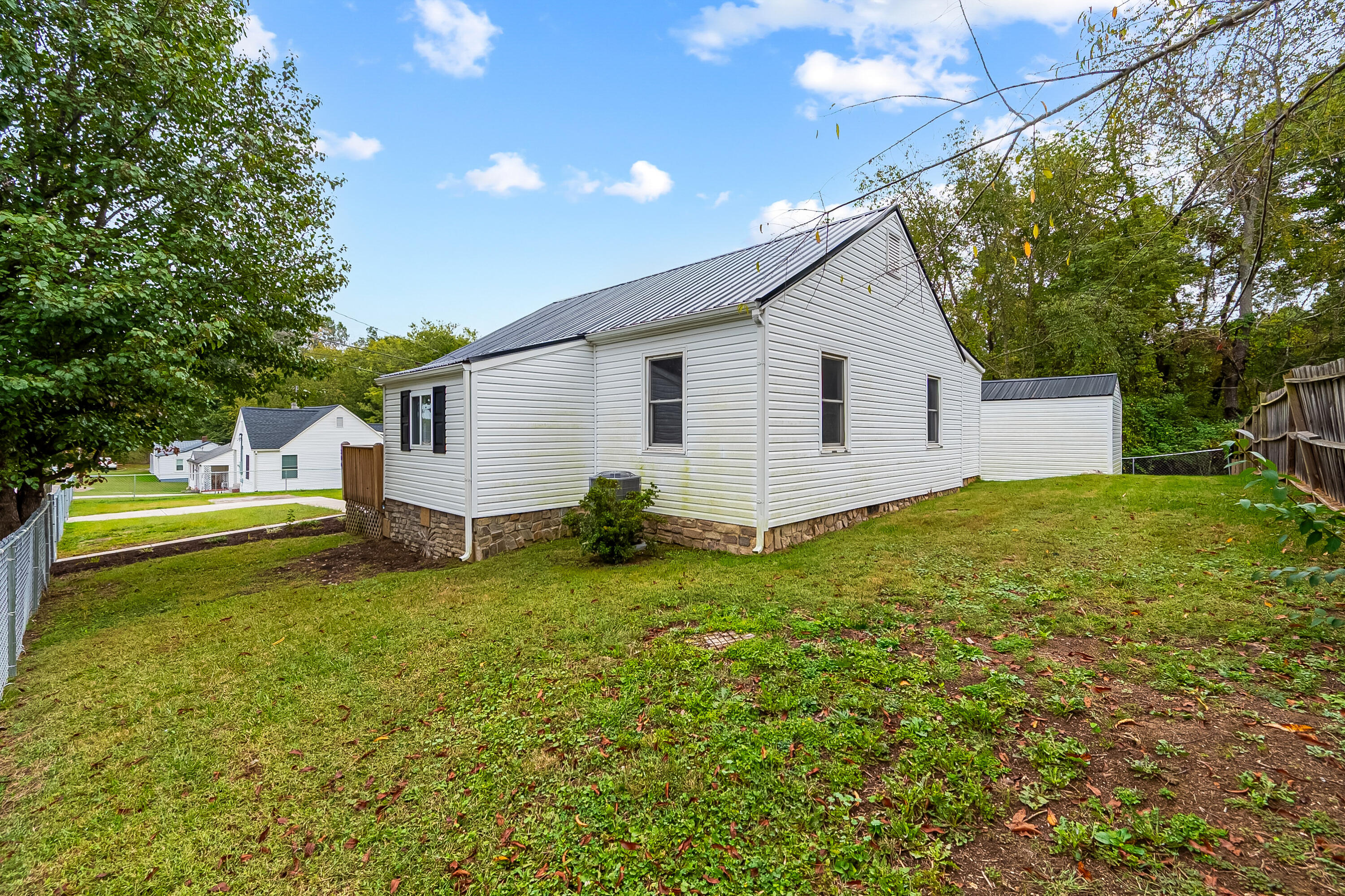 306 Lester Street Radford, VA 24141 - Photo 29 of 51 a view of a backyard with plants and large tree