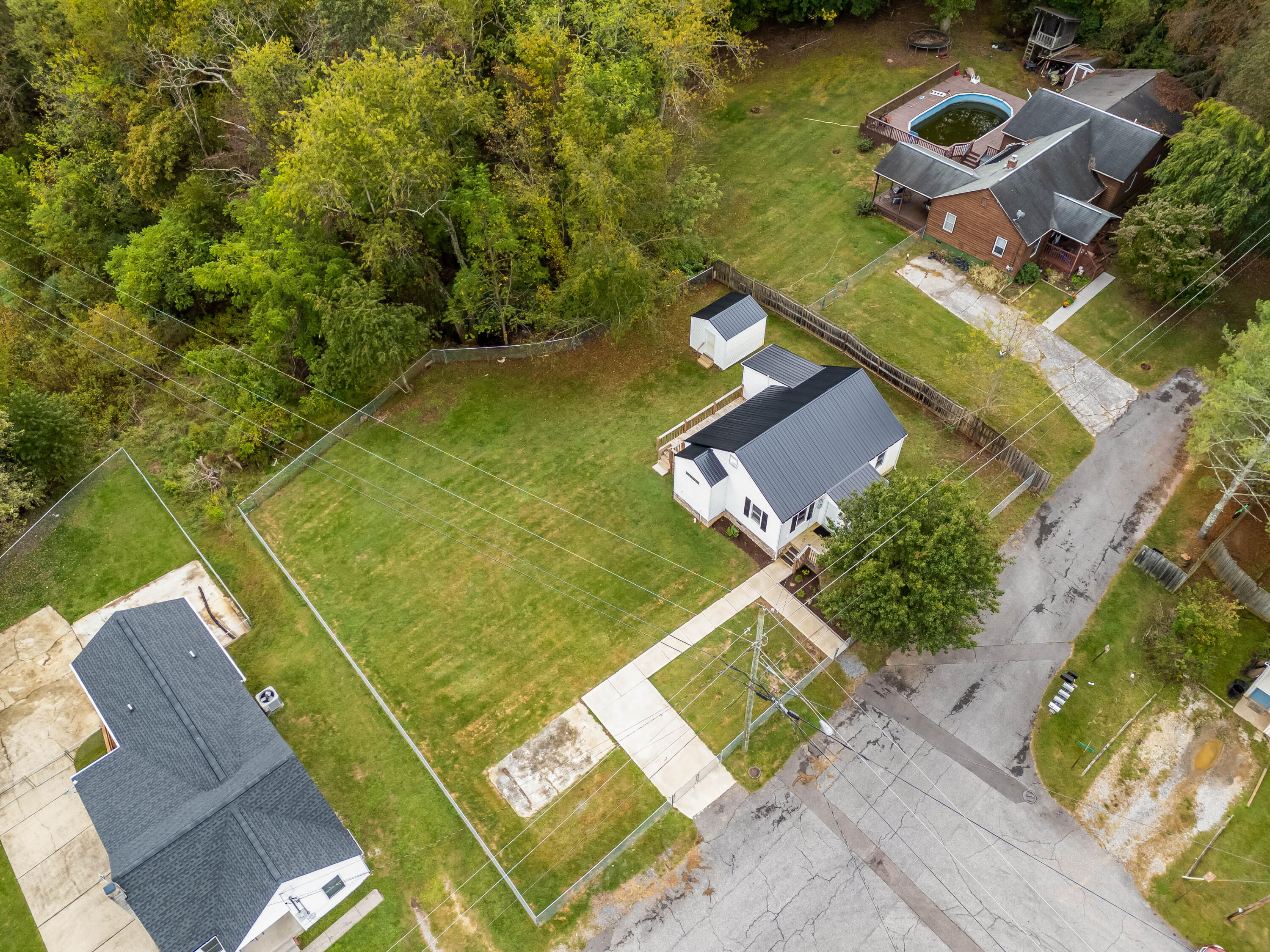 306 Lester Street Radford, VA 24141 - Photo 46 of 51 an aerial view of a house with a swimming pool