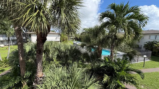 a view of a house with a yard and a large tree