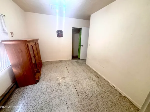 a view of small space with wooden floor