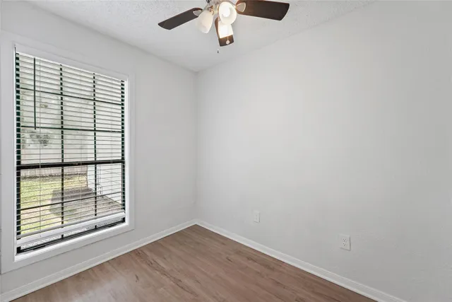 an empty room with a window