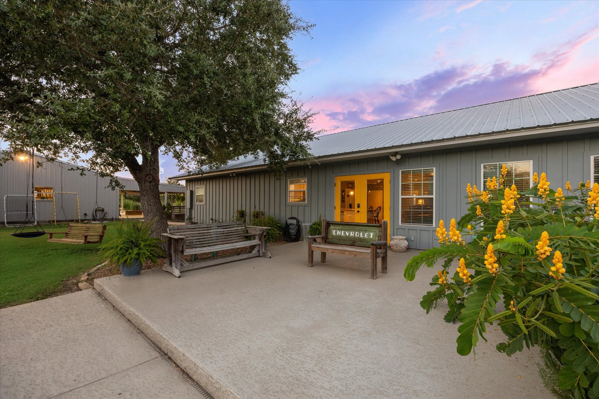2510 Round Top Road Round Top, TX 78954 - Photo 18 of 20 a view of patio with chairs and potted plants