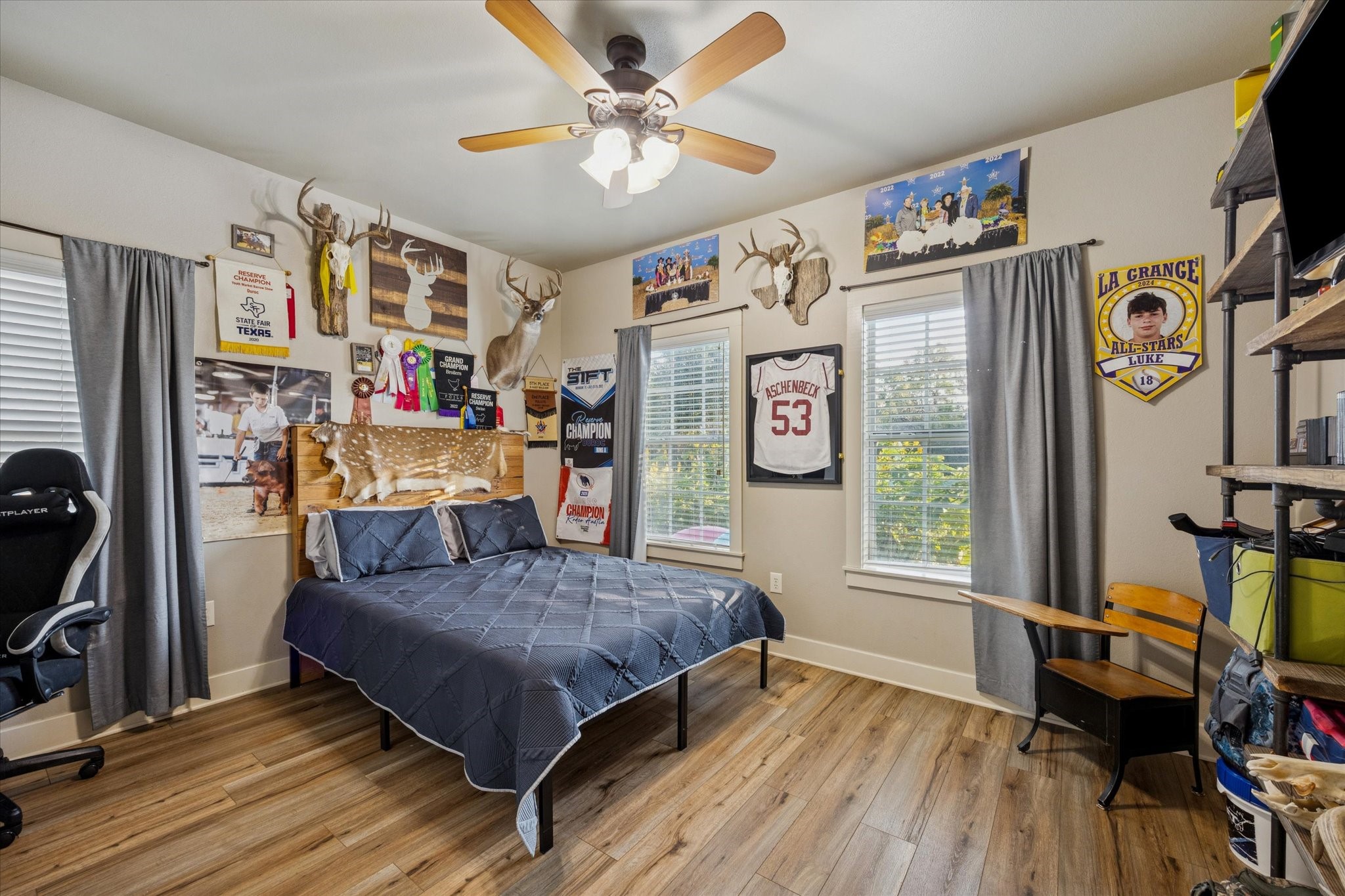 2510 Round Top Road Round Top, TX 78954 - Photo 10 of 20 a bedroom with a bed and a window