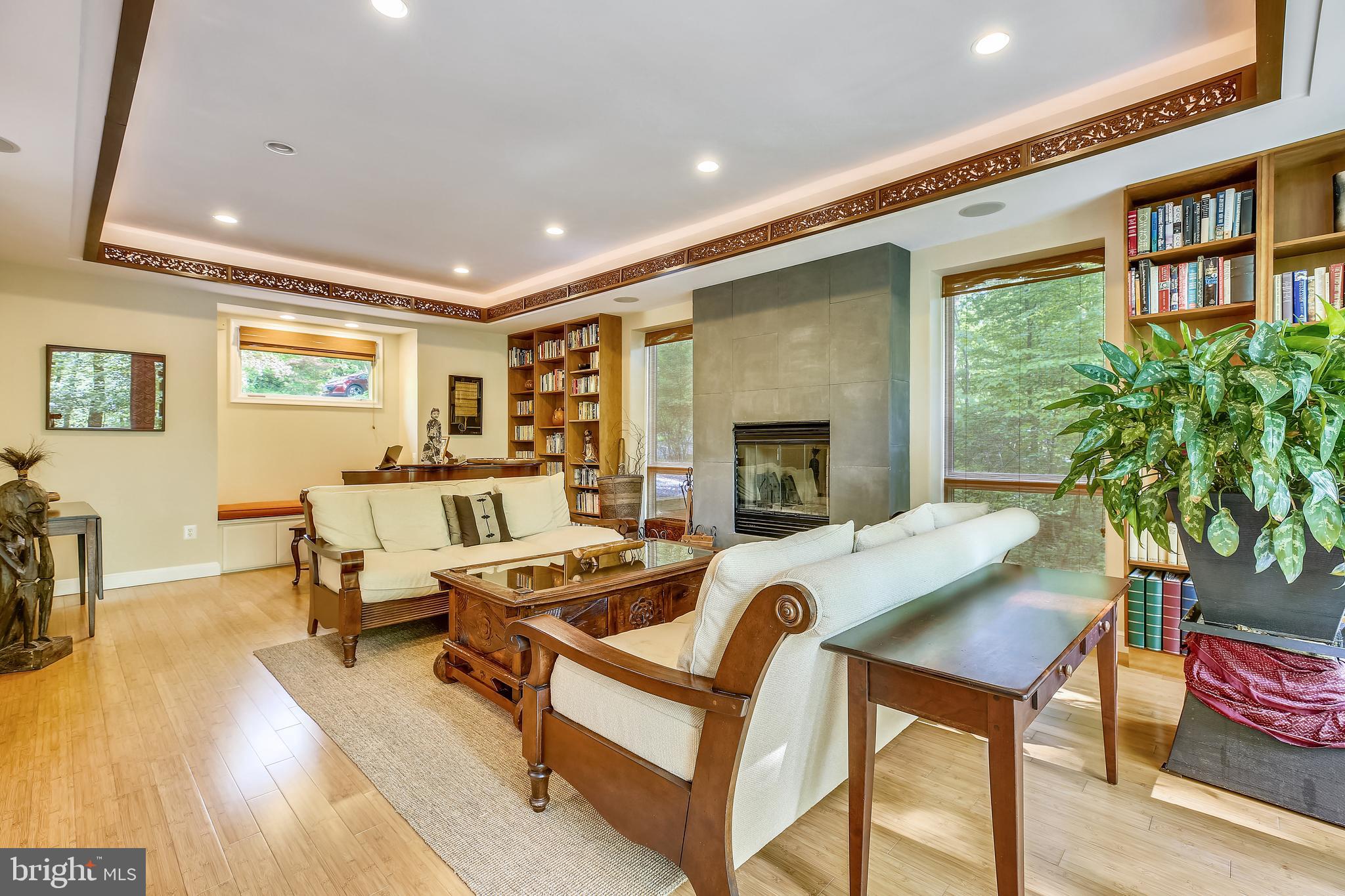 6517 Wiscasset Road Bethesda, MD 20816 - Photo 12 of 51 Living Room with Custom Built-Ins