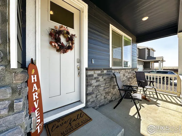 a view of front door and furniture