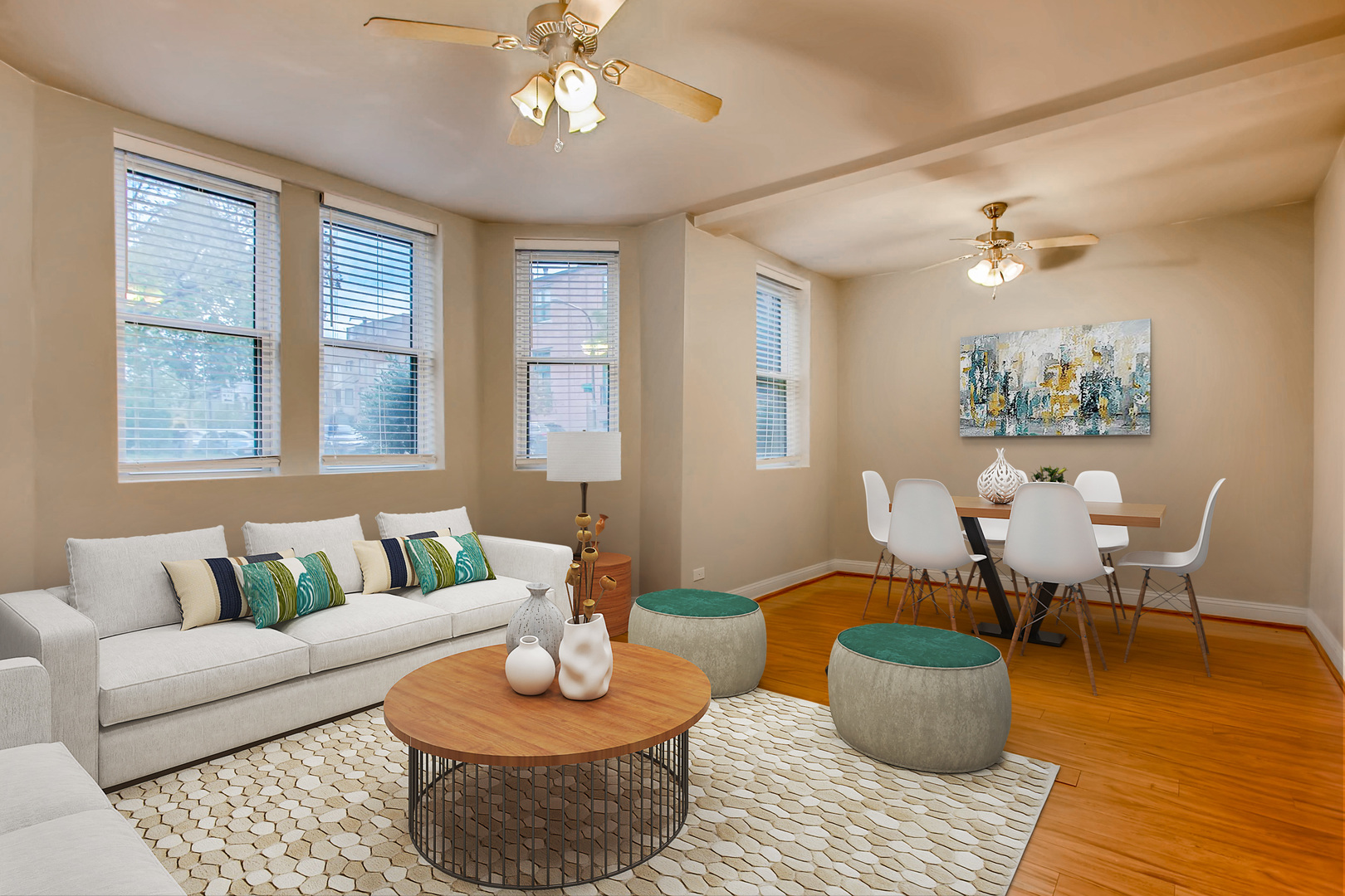 702 Reba Place, Unit G2 Evanston, IL 60202 - Photo 2 of 12 a living room with furniture and a wooden floor