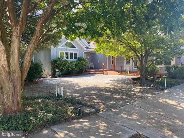 a view of a house with a yard and large tree