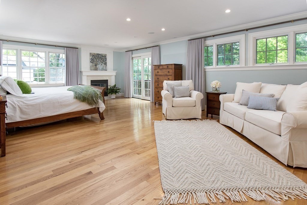 43 Carlton Road Newton, MA 02468 - Photo 10 of 23 a living room with furniture large window and a wooden floor