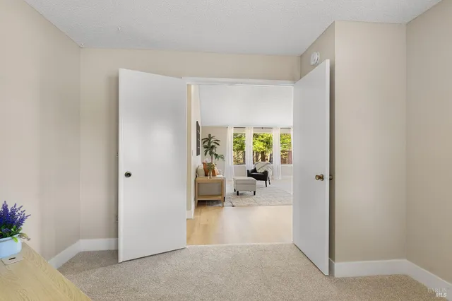 a very nice looking room with a large window