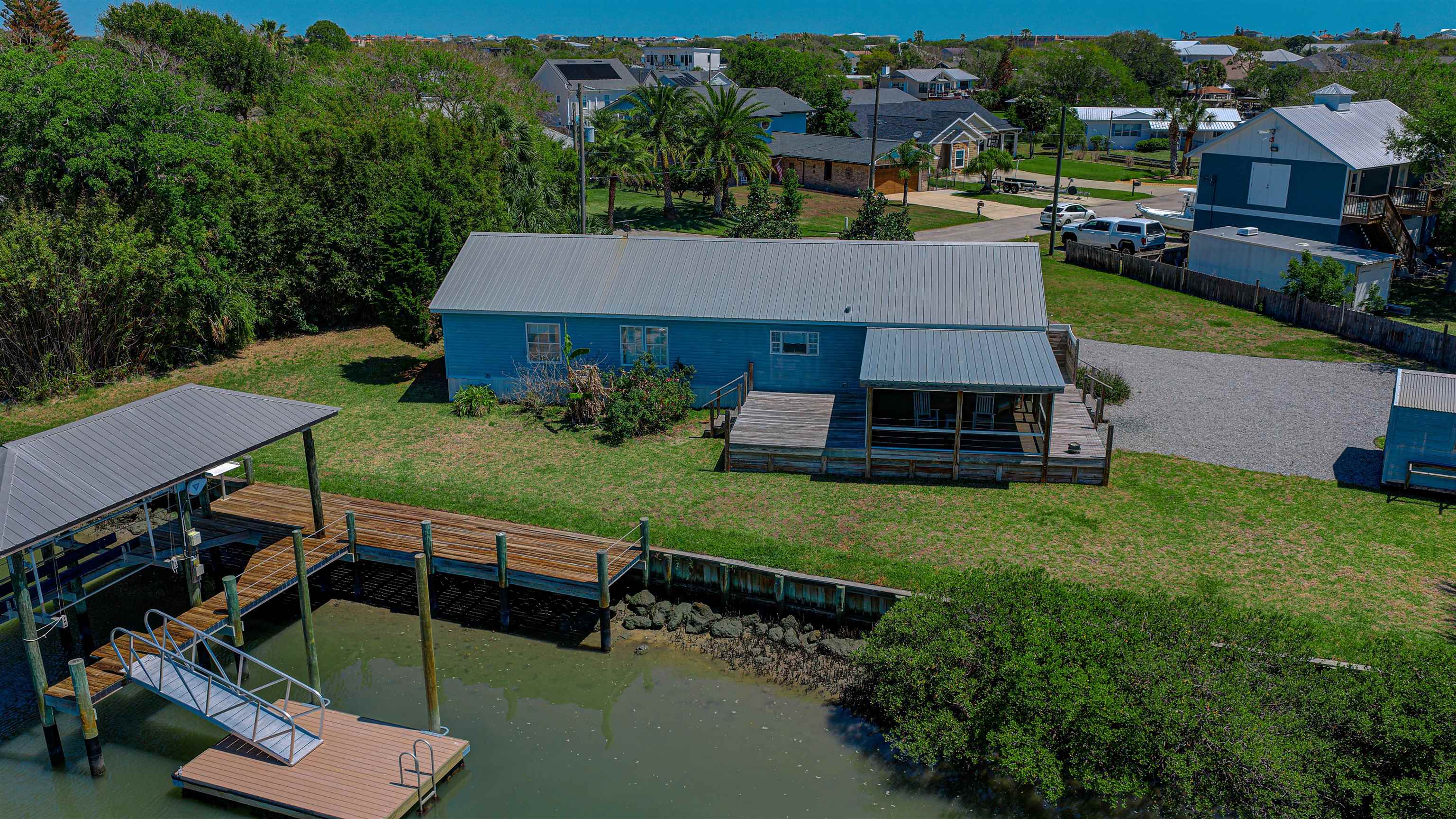6347 Salado Road St. Augustine, FL 32080 - Photo 38 of 40 an aerial view of a house with garden