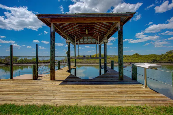 a view of a terrace with wooden floor