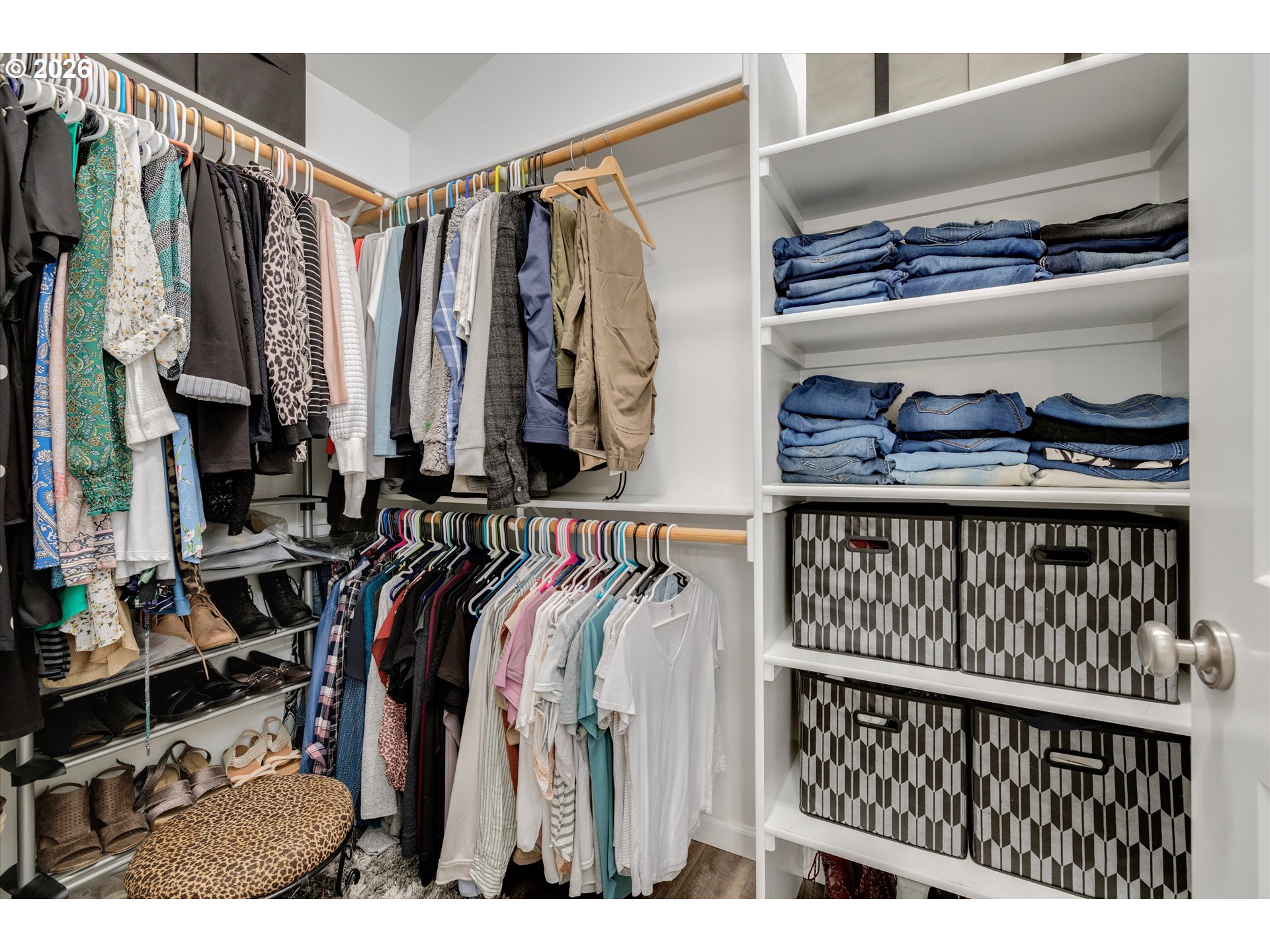 3769 10th Street Hubbard, OR 97032 - Photo 25 of 47 a view of walk in closet with clothes and shoes