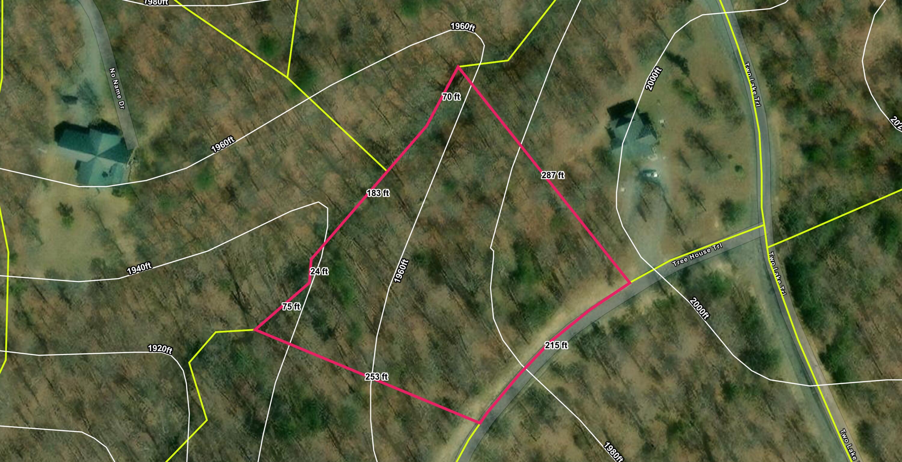 Lot 309 Tree House Trail Dunlap, TN 37327 - Photo 4 of 20 Tree House Trail Aerial with Topo and Bo
