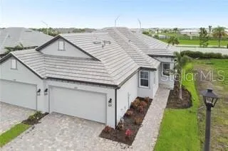 a aerial view of a house