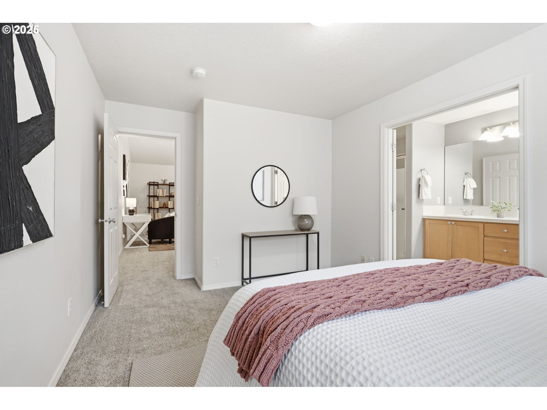 1706 Southwest 172nd Terrace Beaverton, OR 97003 - Photo 20 of 45 a bedroom with a bed and a mirror