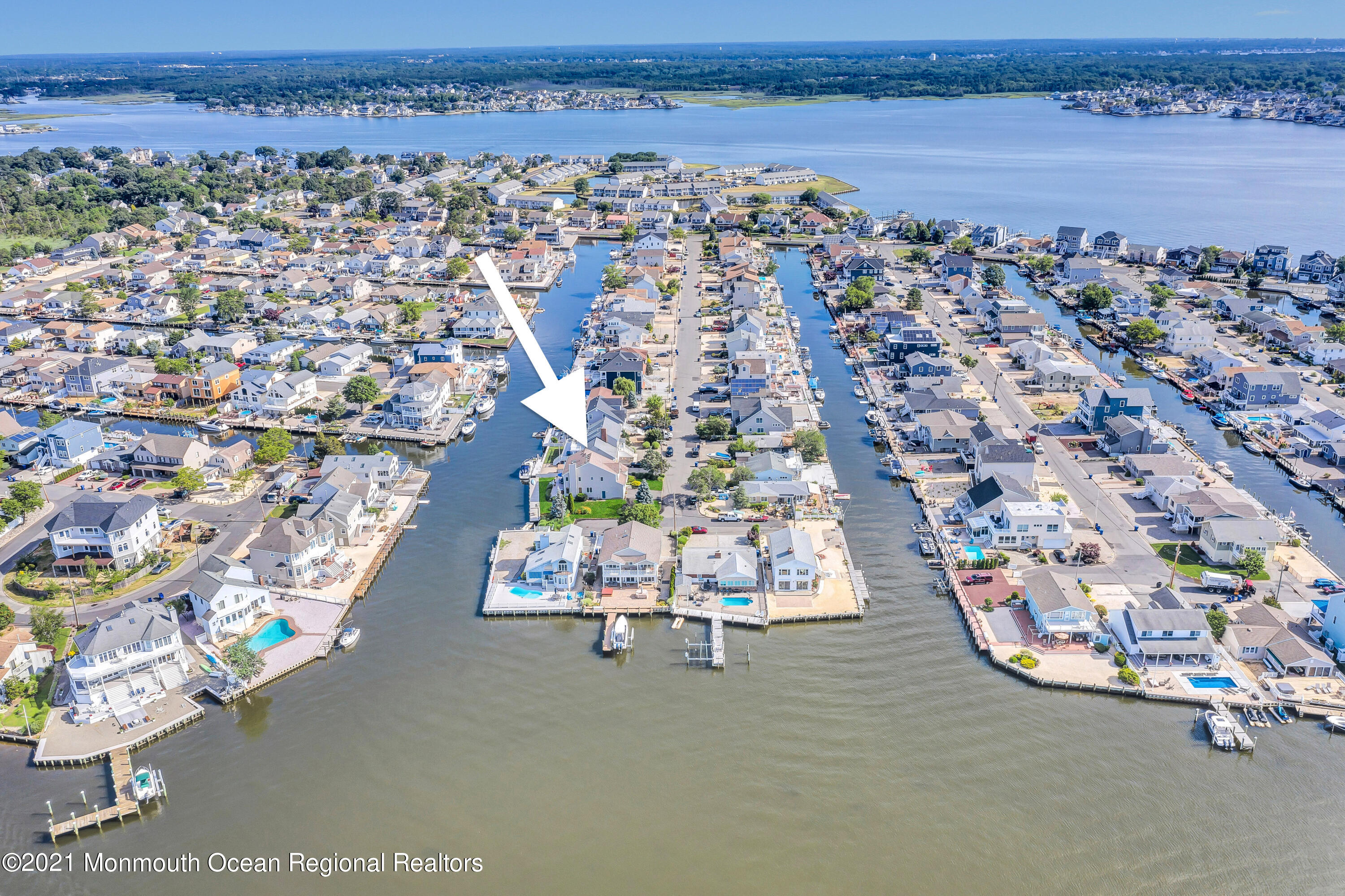 6 Pilot Road Toms River, NJ 08753 - Photo 2 of 35 an aerial view of a house with a ocean view