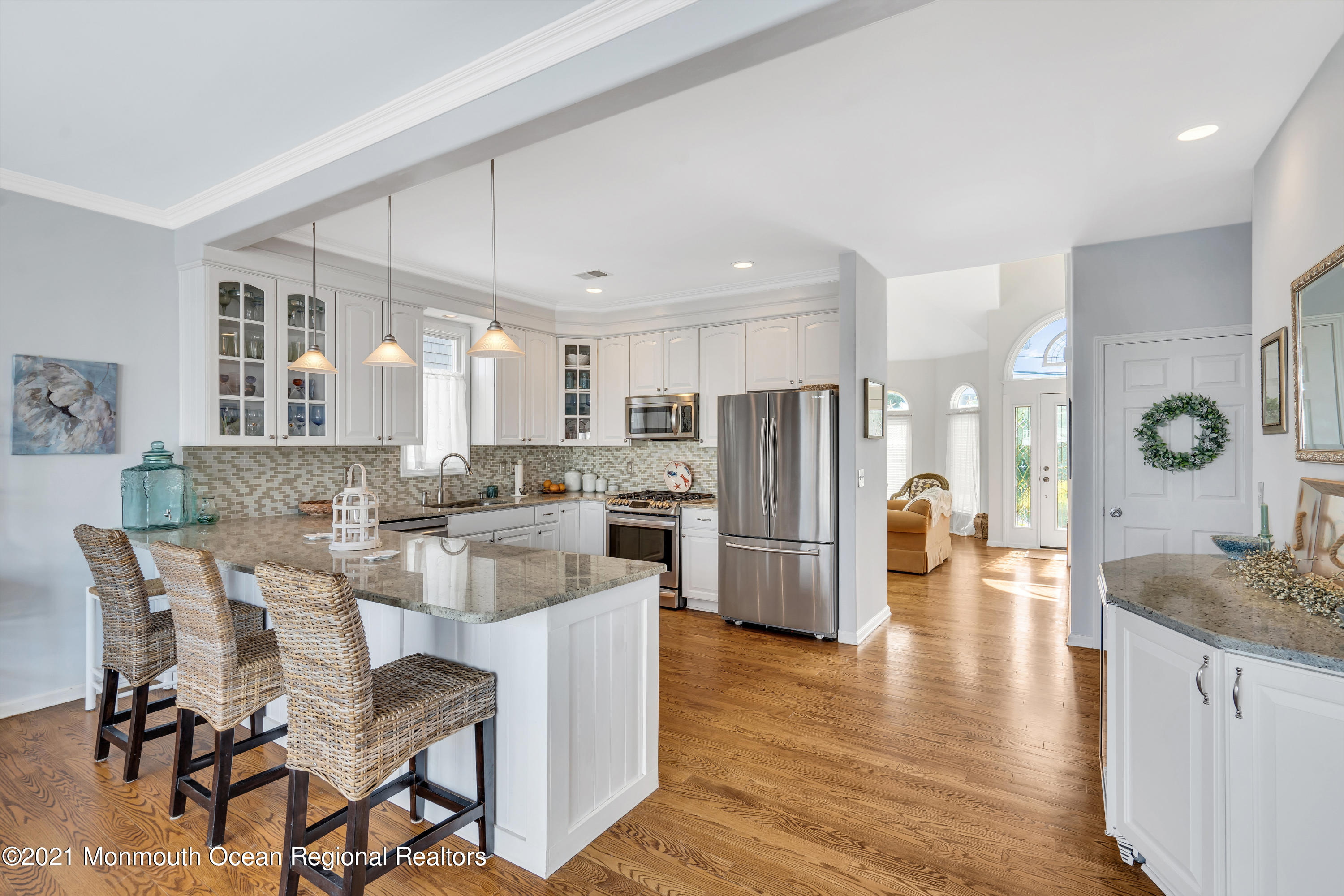 6 Pilot Road Toms River, NJ 08753 - Photo 8 of 35 a kitchen with refrigerator and cabinets