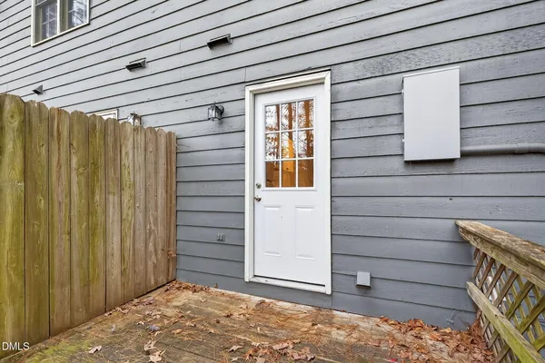 a view of a house with a door