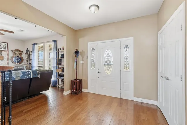 wooden floor and windows in a room